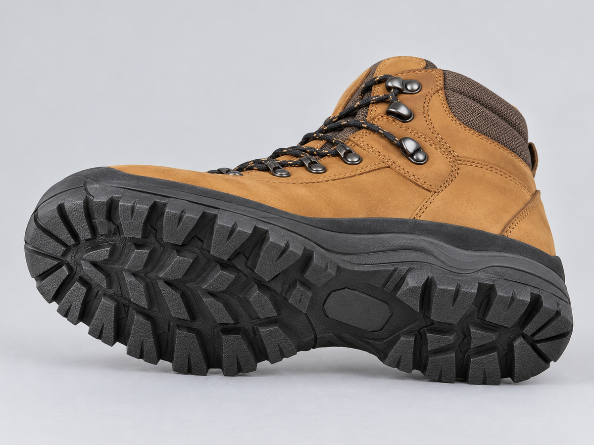AI illustration of an everyday boot sole without added traction hardware