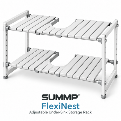 SUMMP® FlexiNest Adjustable Under-Sink Storage Rack
