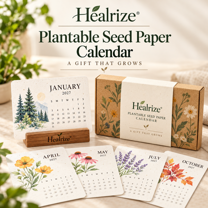 🌱 Official Store | Healrize® Plantable Seed Paper Calendar – 12 Months of Botanical Surprises, A Gift That Grows 🎁