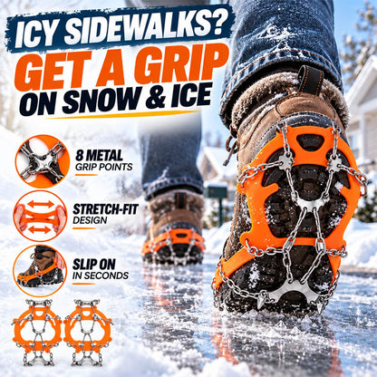 🧊  Healrize®Ice Cleats for Shoes – Anti-Slip Snow Grips for Winter Walking & Hiking