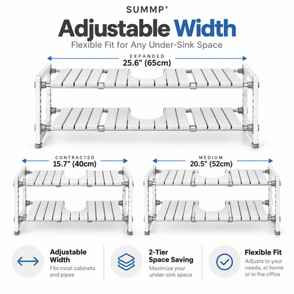 SUMMP® FlexiNest Adjustable Under-Sink Storage Rack