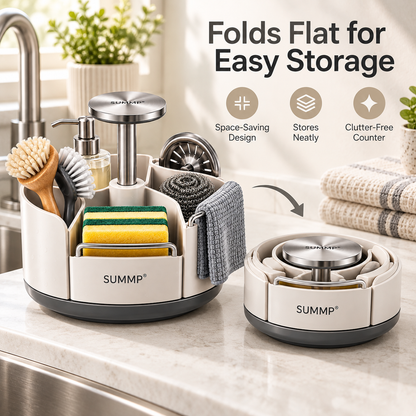 SUMMP® SpinNest 360° Rotating Sink Organizer Everything You Need. Right Within Reach.