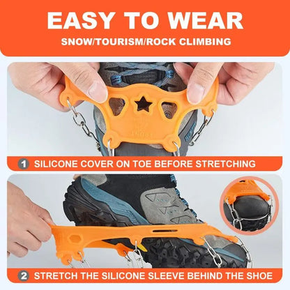 🧊  Healrize®Ice Cleats for Shoes – Anti-Slip Snow Grips for Winter Walking & Hiking