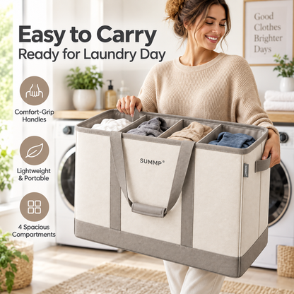 SUMMP® FoldSort 4-Section Laundry Basket