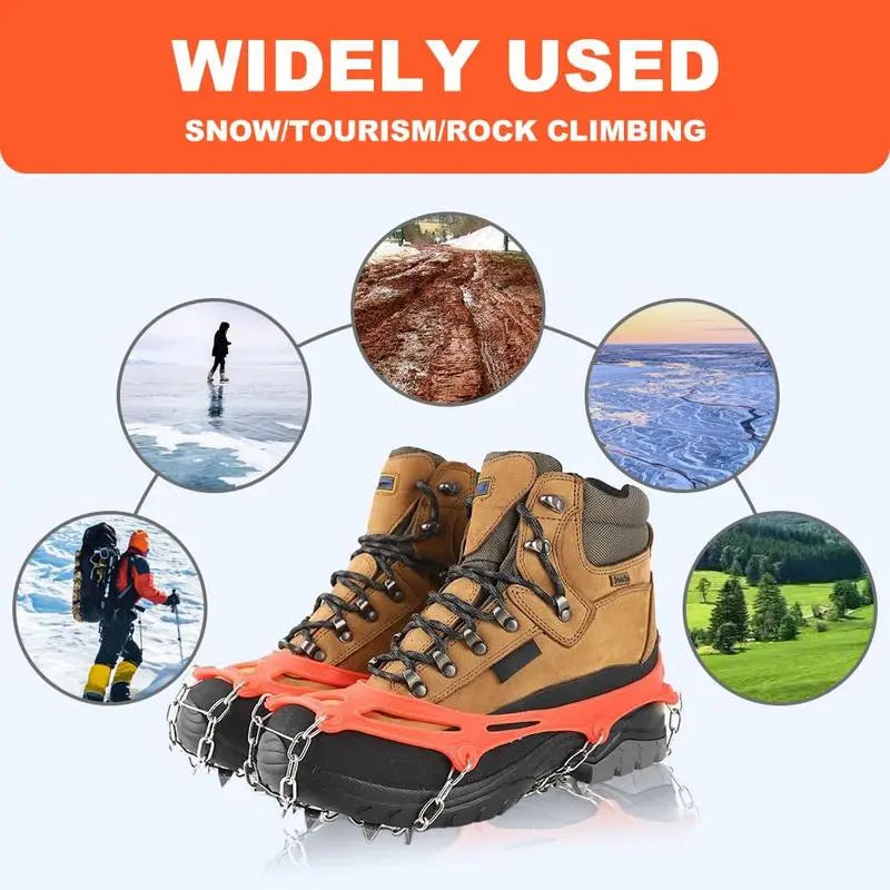 🧊  Healrize®Ice Cleats for Shoes – Anti-Slip Snow Grips for Winter Walking & Hiking