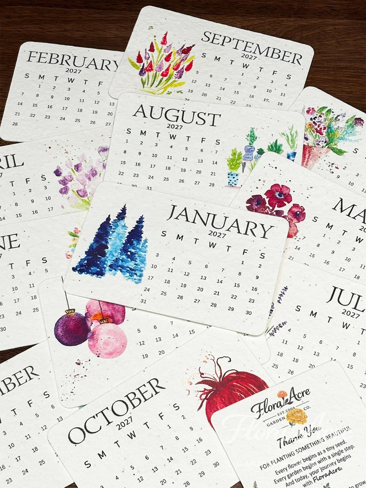 🌱 Official Store | Healrize® Plantable Seed Paper Calendar – 12 Months of Botanical Surprises, A Gift That Grows 🎁