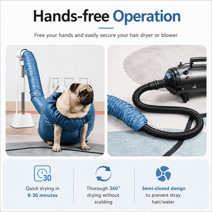 Healrize®Pet Drying Bag for Dogs & Cats – 360° Hands-Free Fast Dryer