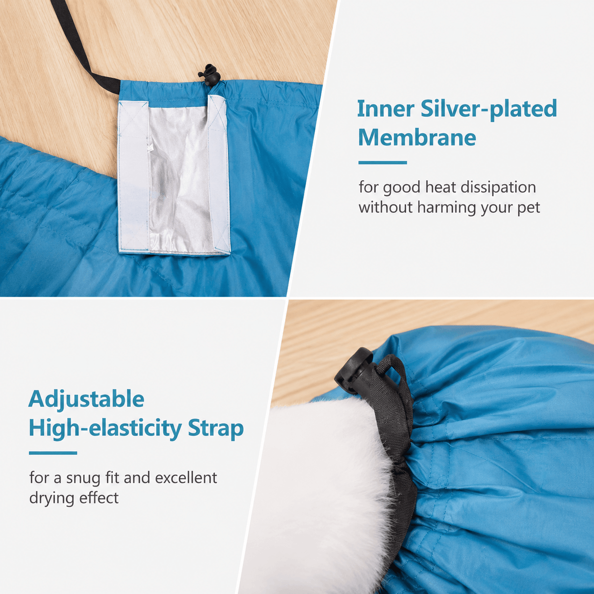 Healrize®Pet Drying Bag for Dogs & Cats – 360° Hands-Free Fast Dryer