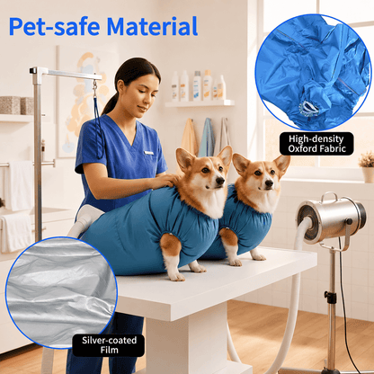 Healrize®Pet Drying Bag for Dogs & Cats – 360° Hands-Free Fast Dryer
